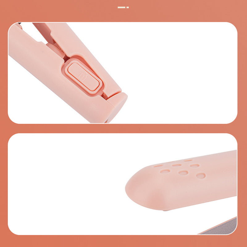 Compact Dual-Function Hair Styling Tool Ceramic Plates Curls & Straightens Portable Travel Size for Daily Touch-Ups On-the-Go Styling | Thomler
