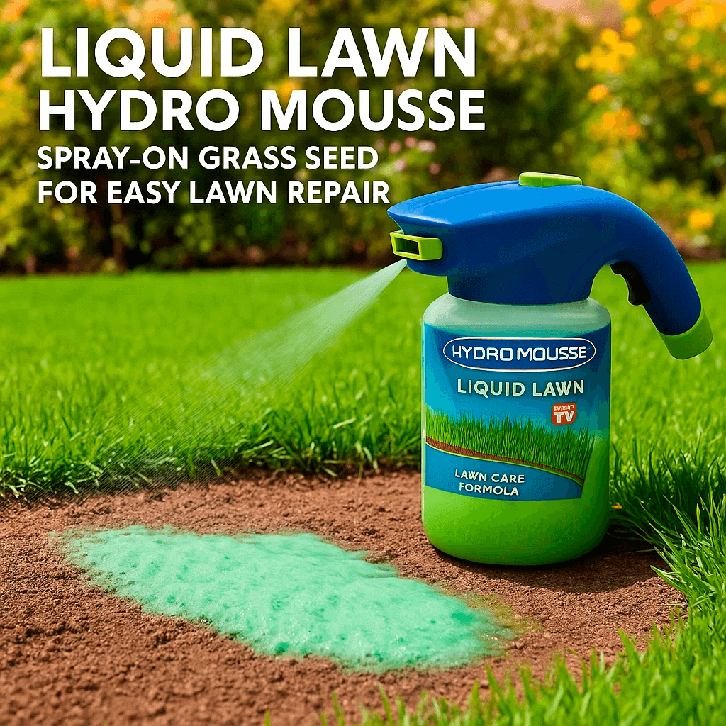 Hose-End Grass Seed Sprayer for Bare Spots & Dog Patches | Covers 100 sq ft | Lawn Repair Kit with Moisture-Locking Formula | Thomler