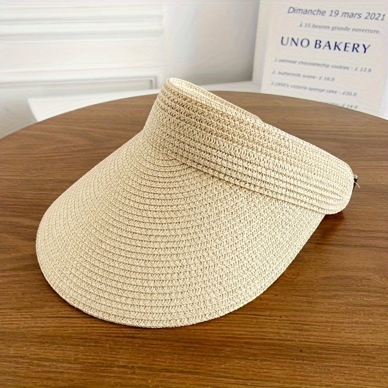 Women's Sun Visor Hat with Oversized Brim | Packable UV Protection Cap for Beach, Golf & Outdoor | Breathable Non-Stretch Headband | Thomler