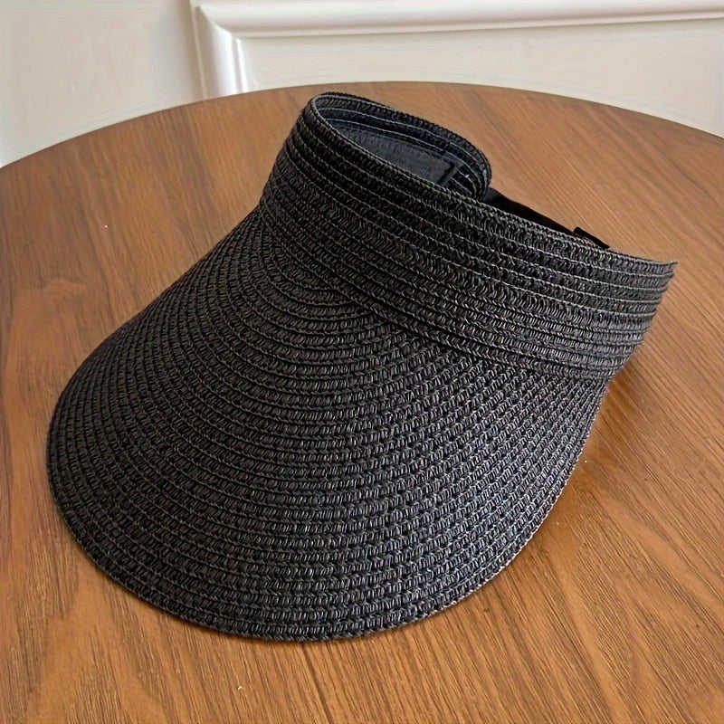 Women's Sun Visor Hat with Oversized Brim | Packable UV Protection Cap for Beach, Golf & Outdoor | Breathable Non-Stretch Headband | Thomler
