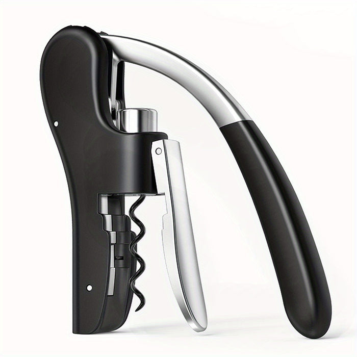Double-Hinged Lever Wine Opener with Built-In Foil Blade for Red, White & Sparkling Bottles – Portable Bartender Tool for Kitchen, Restauran | Thomler