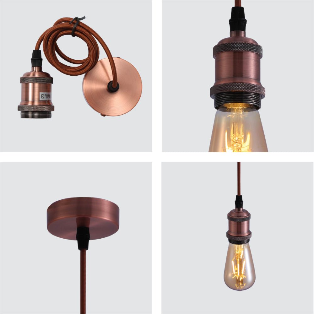 Retro Edison Socket Hanging Lamp with 61-Inch Adjustable Cord for Dining Tables and Kitchen Islands | Thomler