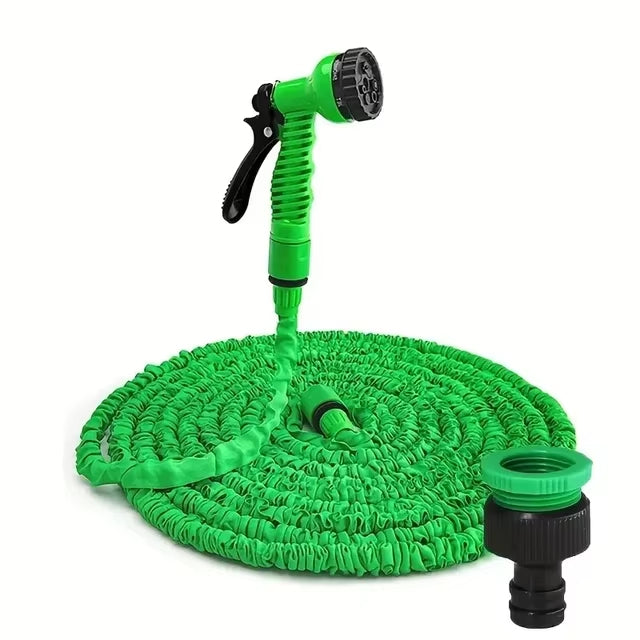 Expandable Garden Hose 25 ft to 200 ft with 7-Pattern Spray Nozzle for Yard Watering Car Wash Pet Bathing | Thomler