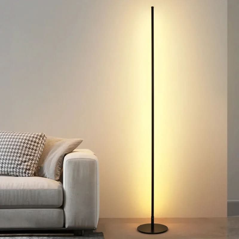 Lámpara de pie LED regulable de 63 pulgadas de altura, luz blanca cálida, lámpara de lectura de pie de metal para dormitorio, oficina, iluminación de esquina, moderna, ahorradora de espacio en forma de U | Thomler