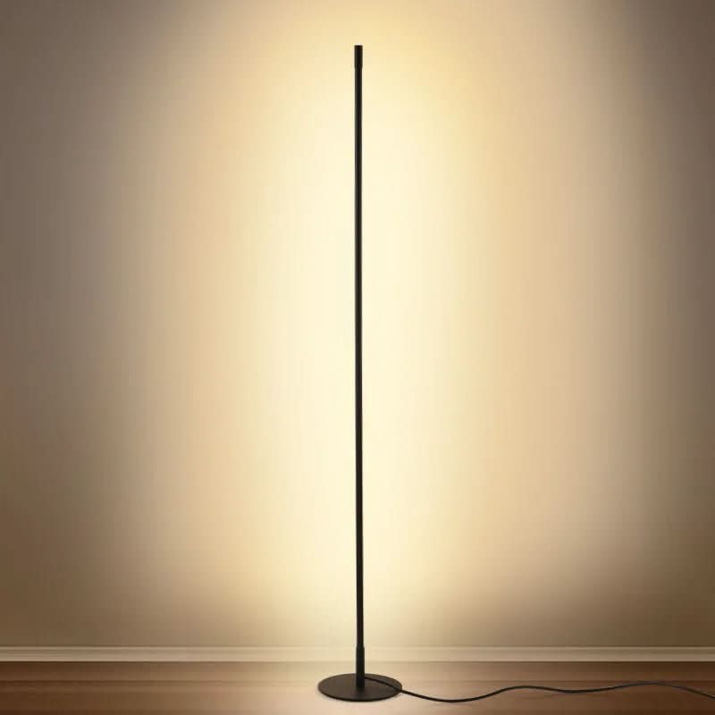 Lámpara de pie LED regulable de 63 pulgadas de altura, luz blanca cálida, lámpara de lectura de pie de metal para dormitorio, oficina, iluminación de esquina, moderna, ahorradora de espacio en forma de U | Thomler