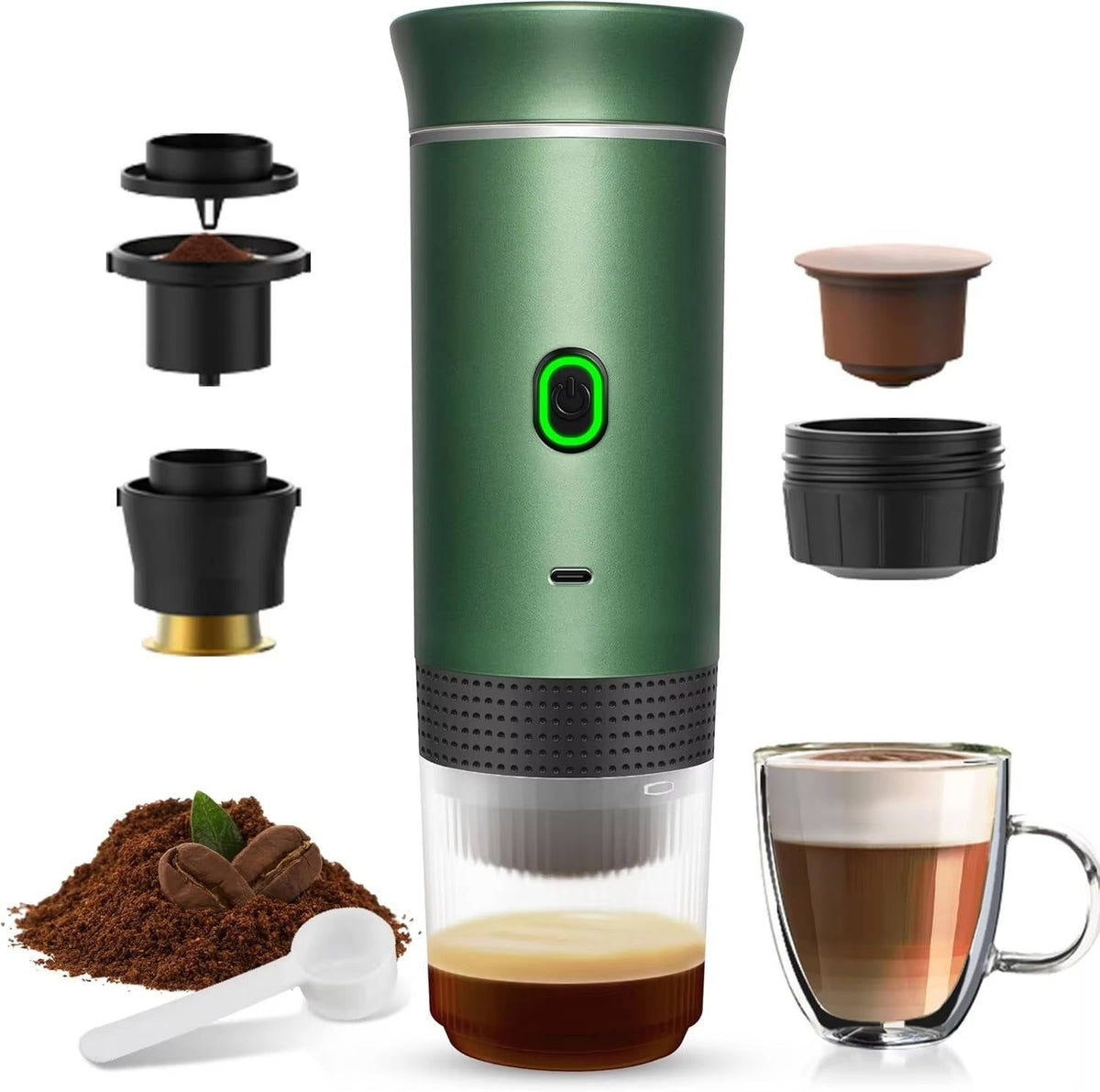 Cafetera portátil - Espresso Cappuccino y Goteo