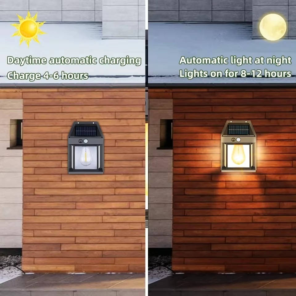 2 lámparas solares de pared para exterior