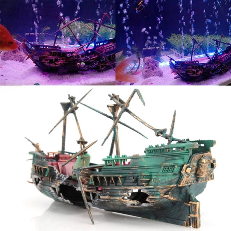 Grote aquariumdecoraties - Boot