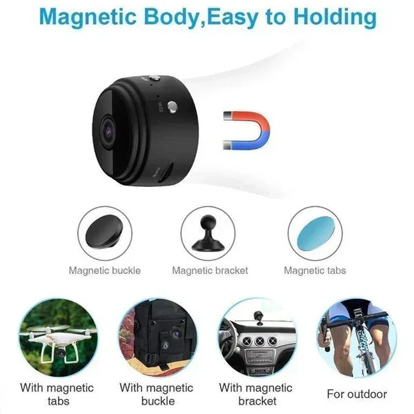 Compact 1080p Magnetic WiFi Mini Security Camera
