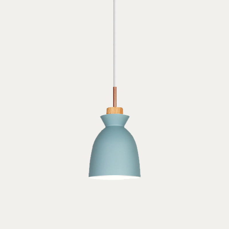 Lámpara colgante de madera de 11 pulgadas con casquillo E27, lámpara de techo nórdica moderna para dormitorio, sala de estar, comedor, isla de cocina, vestíbulo y pasillo | Thomler
