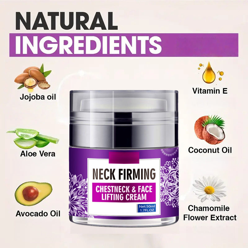 Firming Neck Cream with Hyaluronic Acid & Vitamin E for Smoother, Tighter Skin on Neck & Décolleté | Anti-Aging Moisturizer for Women | Thomler