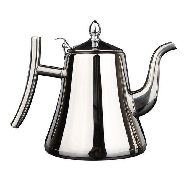 Stovetop Tea Kettle with Integrated Filter – Stainless Steel Water Boiler for Induction Gas Electric Ceramic Cooktops Coffee Pot | Thomler