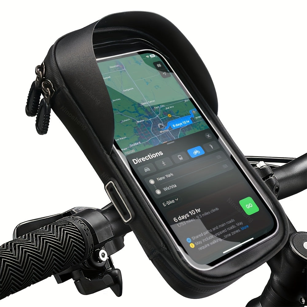 Waterdichte telefoonhouder voor motor & fiets met 360° rotatie | Universele stuurhouder voor navigatie & muziek | Aanraakgevoelig
