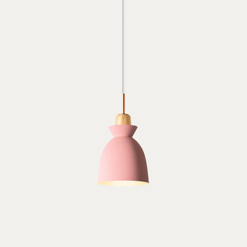 Lámpara colgante de madera de 11 pulgadas con casquillo E27, lámpara de techo nórdica moderna para dormitorio, sala de estar, comedor, isla de cocina, vestíbulo y pasillo | Thomler