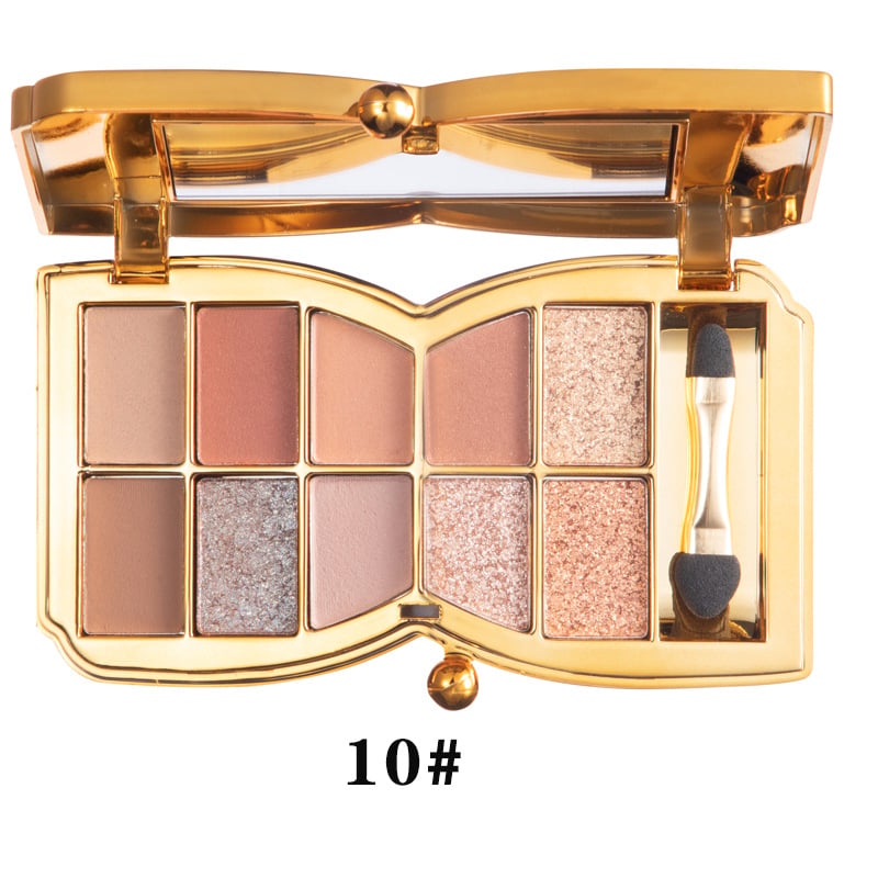 10-Color Glitter Eyeshadow Palette Shimmer Mineral Makeup for Parties Weddings Everyday Looks Highly Pigmented Long-Lasting Eye Shadow | Thomler