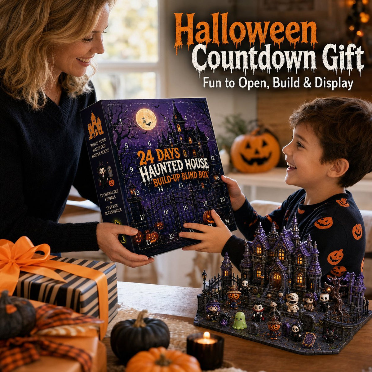 Colección de cuenta regresiva de misterio de Halloween de 24 días