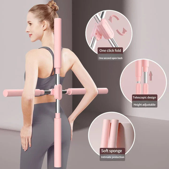 Posture Corrector Bar for Yoga Stretching and Back Alignment with Foam Grip for Home Workouts | Thomler