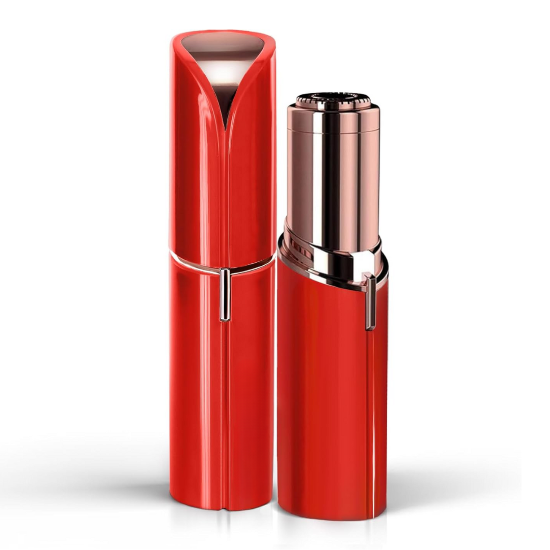 Draagbare elektrische gezichtshaartrimmer voor vrouwen – Pijnloze wenkbrauwvormer & hulpmiddel voor het verwijderen van donshaartjes op gezicht, kin, nek – Compacte reisversie