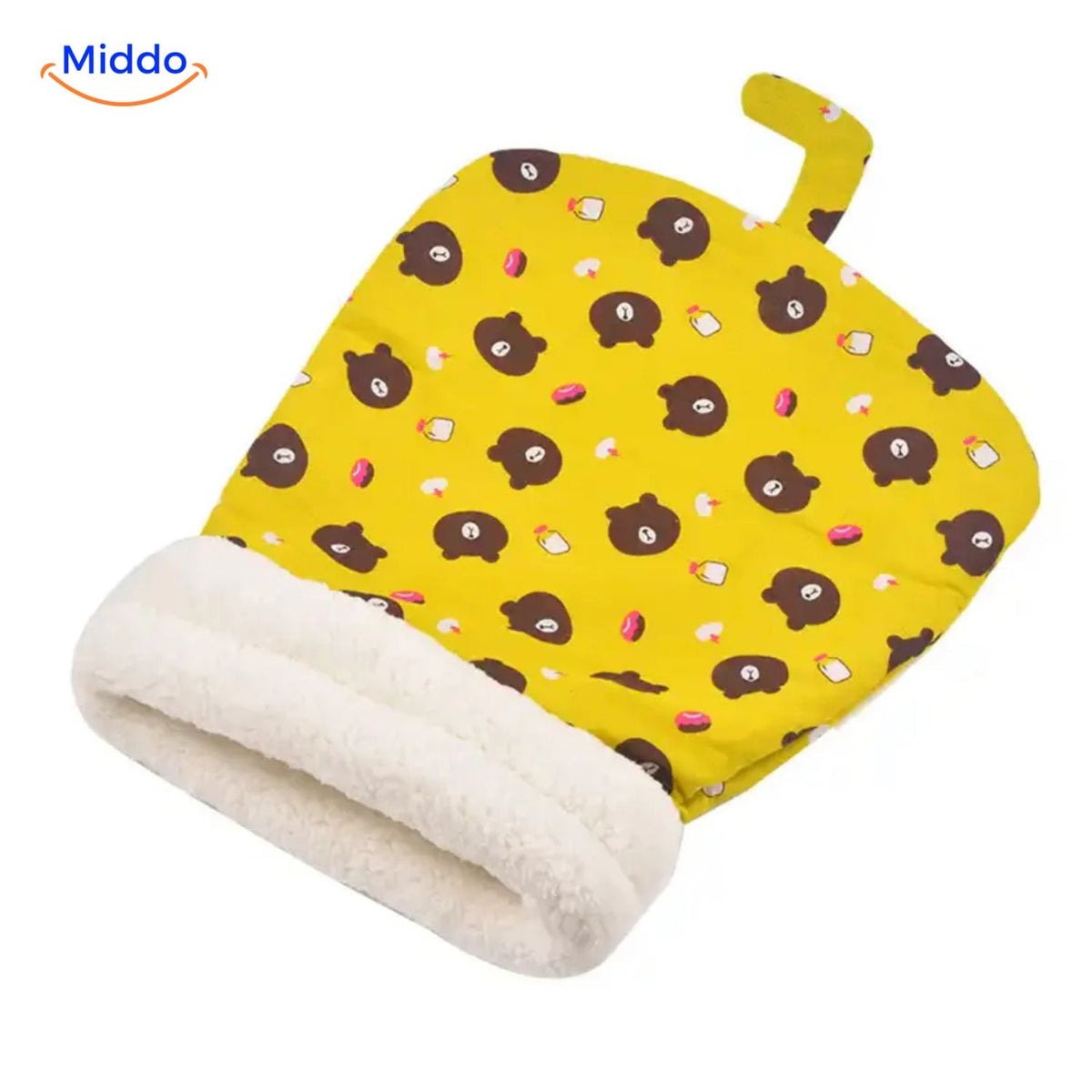 Enclosed Cat Sleeping Bag Bed – Plush Hooded Pet Cave for Warmth & Security