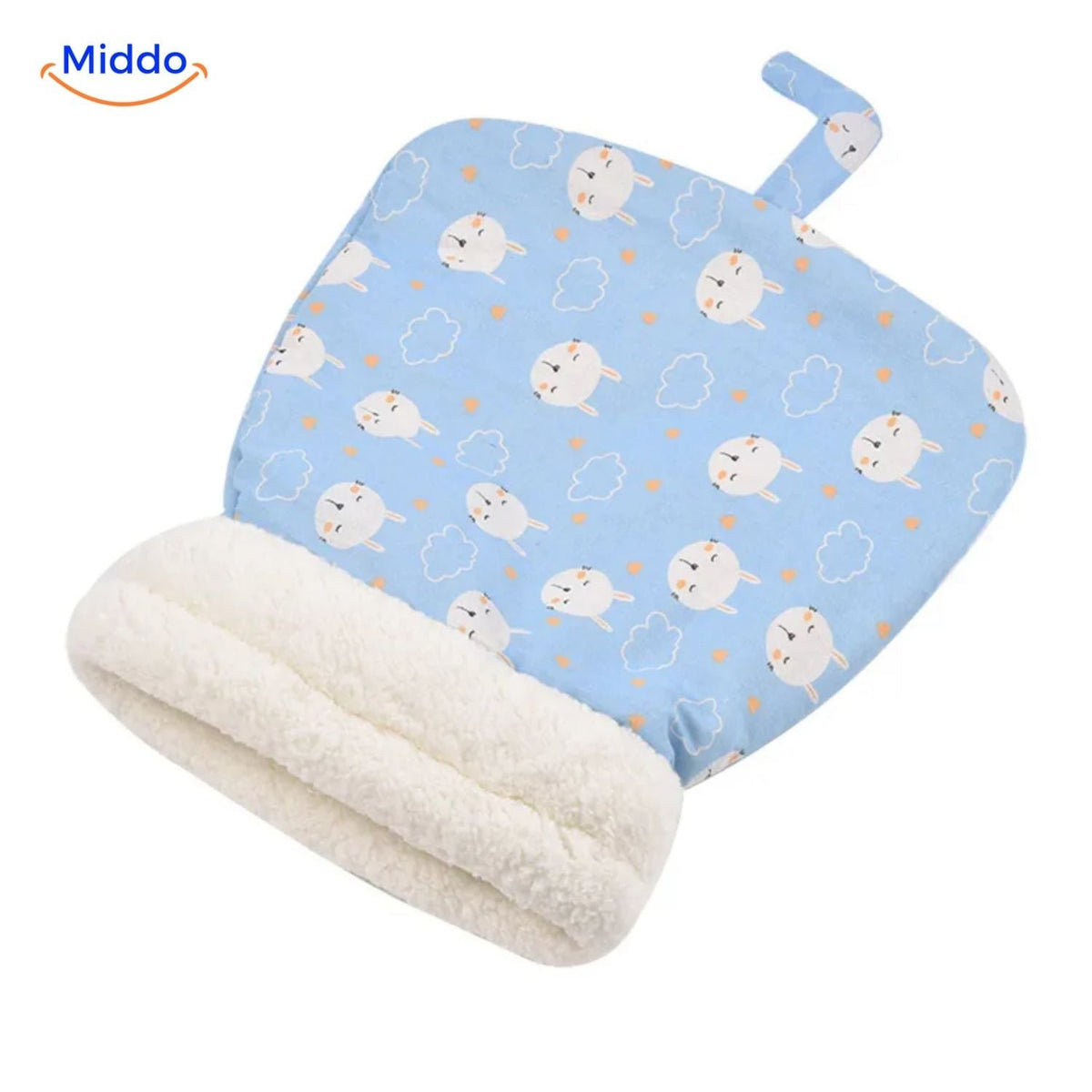 Enclosed Cat Sleeping Bag Bed – Plush Hooded Pet Cave for Warmth & Security