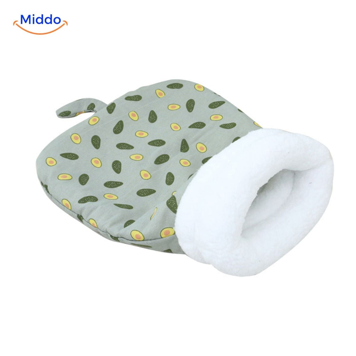 Enclosed Cat Sleeping Bag Bed – Plush Hooded Pet Cave for Warmth & Security