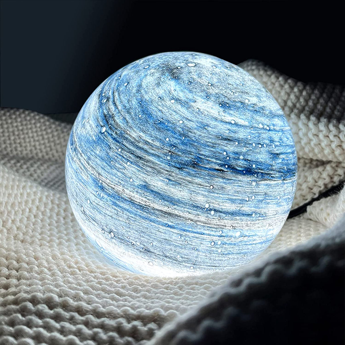 3D Lunar Sphere Desk Lamp with Remote Control 16 Color LED Orb Light for Bedroom Nightstand Living Room Home Decor Gift | Thomler