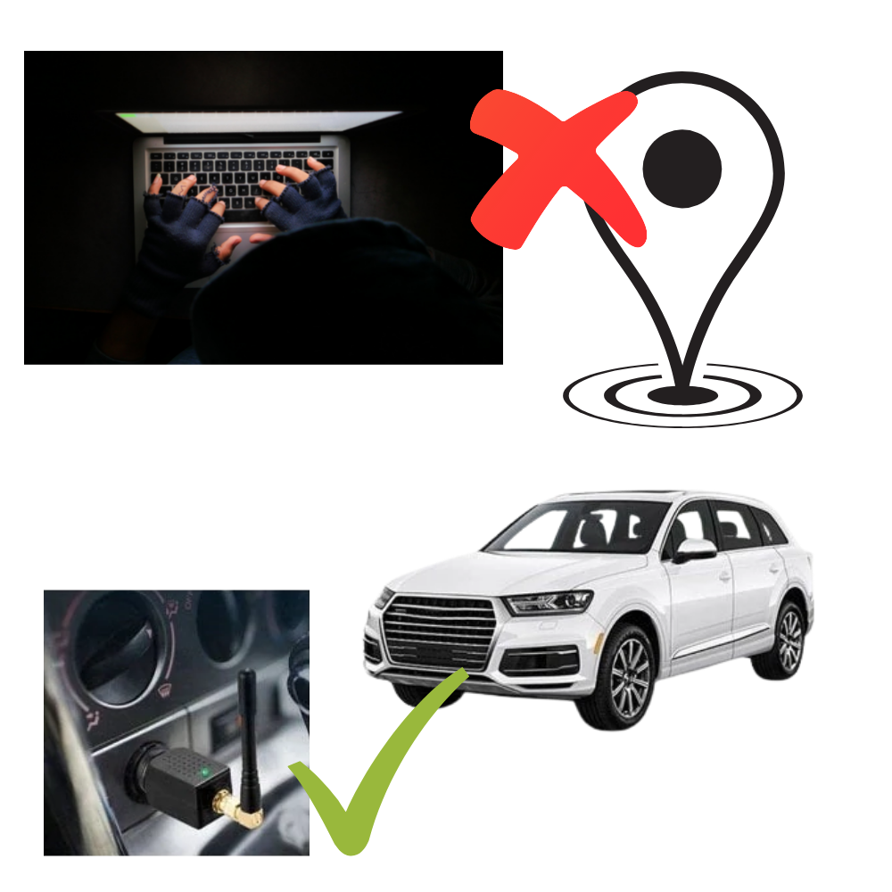 Inhibidor de señal GPS portátil para vehículos, dispositivo de privacidad con adaptador para encendedor de cigarrillos para coches, camiones y SUV, herramienta de protección antirrastreo