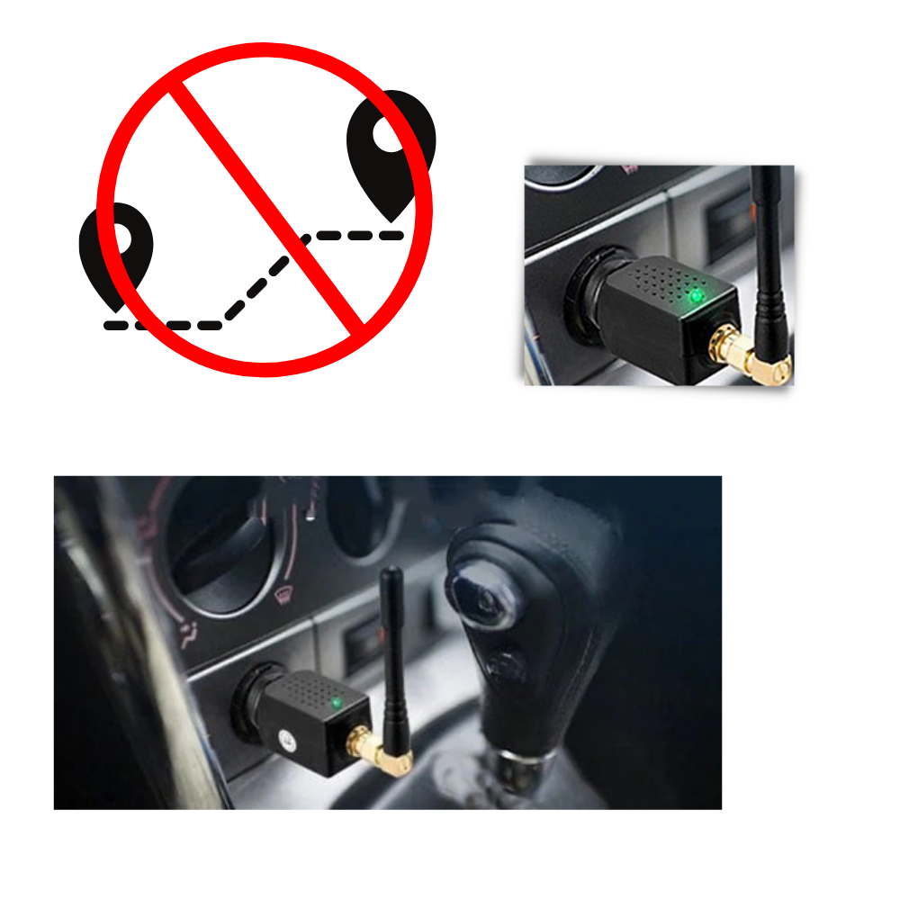 Inhibidor de señal GPS portátil para vehículos, dispositivo de privacidad con adaptador para encendedor de cigarrillos para coches, camiones y SUV, herramienta de protección antirrastreo