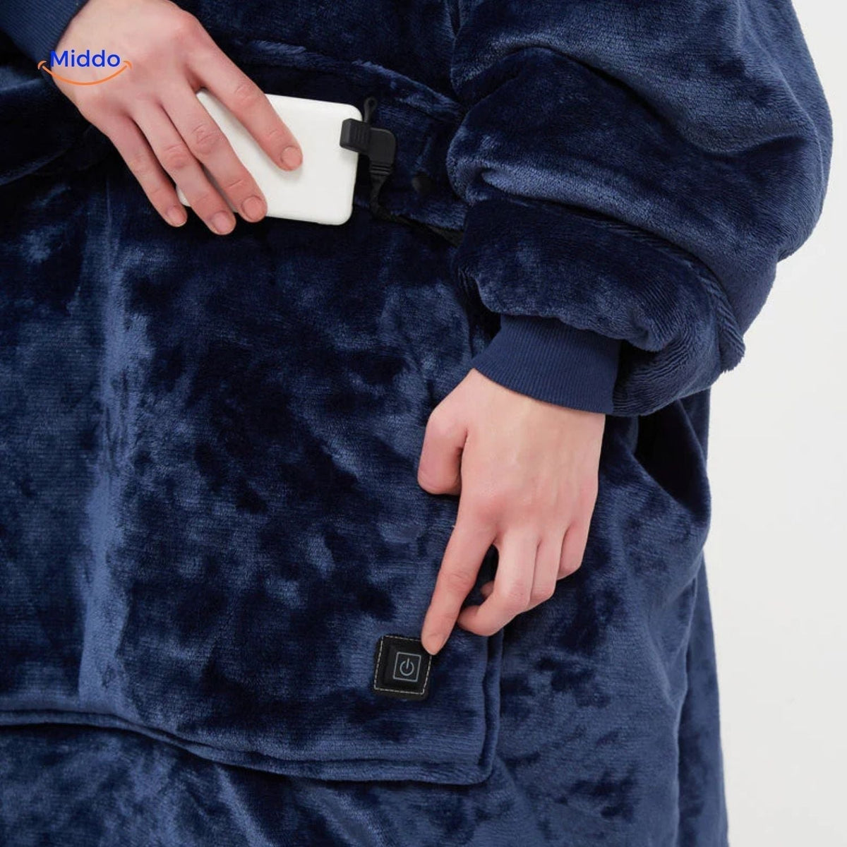 USB-Powered Heated Pullover with Triple-Zone Warmth for Men & Women