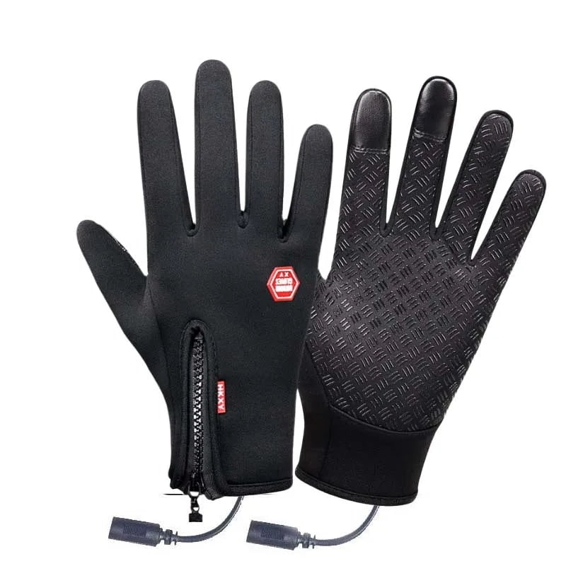 USB-Powered Heated Winter Gloves with Touchscreen Fingertips & Non-Slip Palm