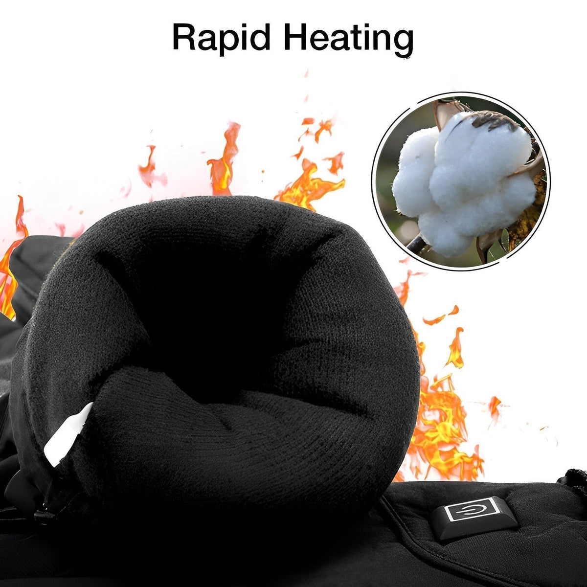 Battery-Powered Heated Gloves with 8-Hour Runtime & Waterproof Touchscreen Fingertips for Outdoor Work & Skiing