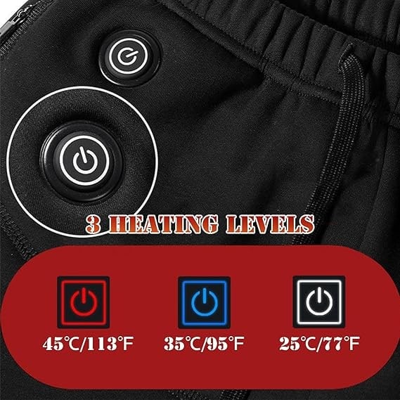Heated Thermal Underwear Pants USB Rechargeable Electric Heat Base Layer Machine Washable