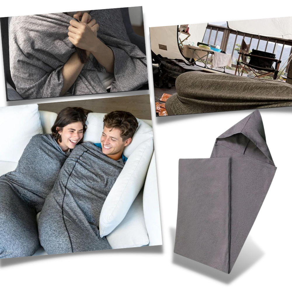 Hooded Wearable Throw Blanket for Adults & Kids – Cozy Fleece Wrap for Travel, Home & Lounge