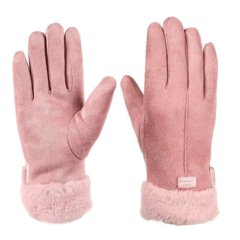 Insulated Windproof Gloves with Smart Fingertips for Women | Touch-Compatible Hand Warmers for Cold Weather Commutes Outdoor Activities Dail