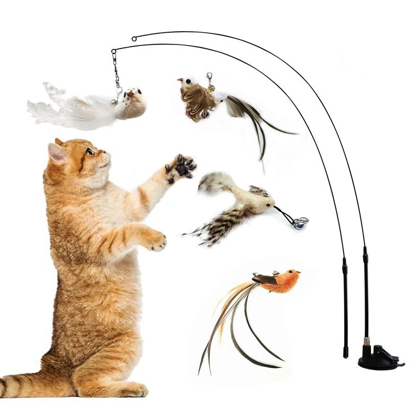 Vogelsimulatie-speelgoedset voor katten