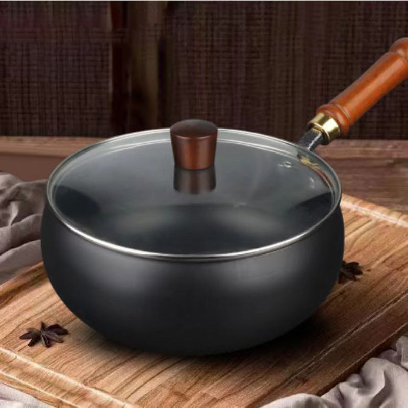 Heavy-Duty Iron Skillet Pan 12 in Diameter for High-Heat Cooking & Searing Asian Dishes on Gas Induction Stovetops | Thomler