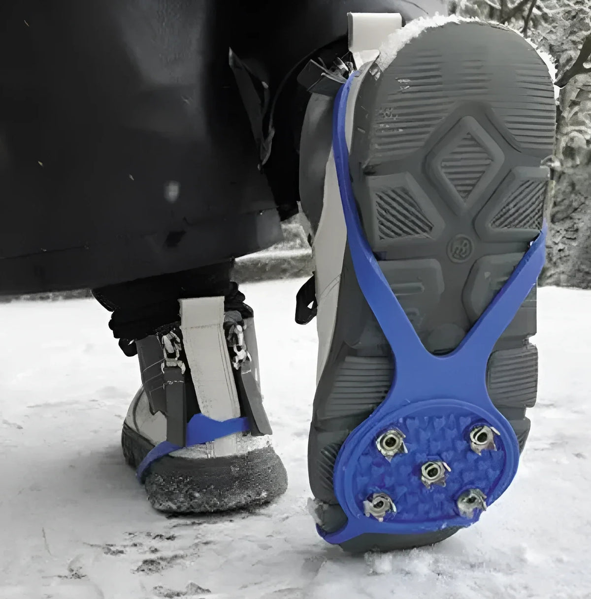 Antislipzolen voor winterwandelingen op ijs en sneeuw – Draagbare schoenijzers voor volwassenen en kinderen – Lichtgewicht antislipgrips | Thomler