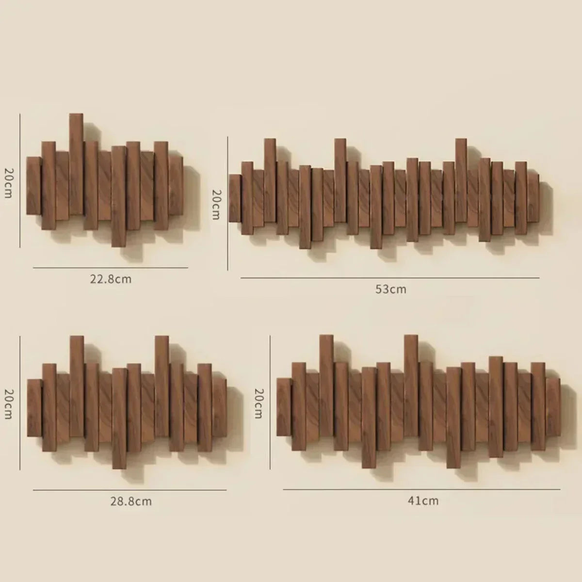 Houten kapstok met haken 60 cm Scandinavische wandgemonteerde opberger voor hal slaapkamer gang tassen sjaals sleutels natuurlijke afwerking | Thomler