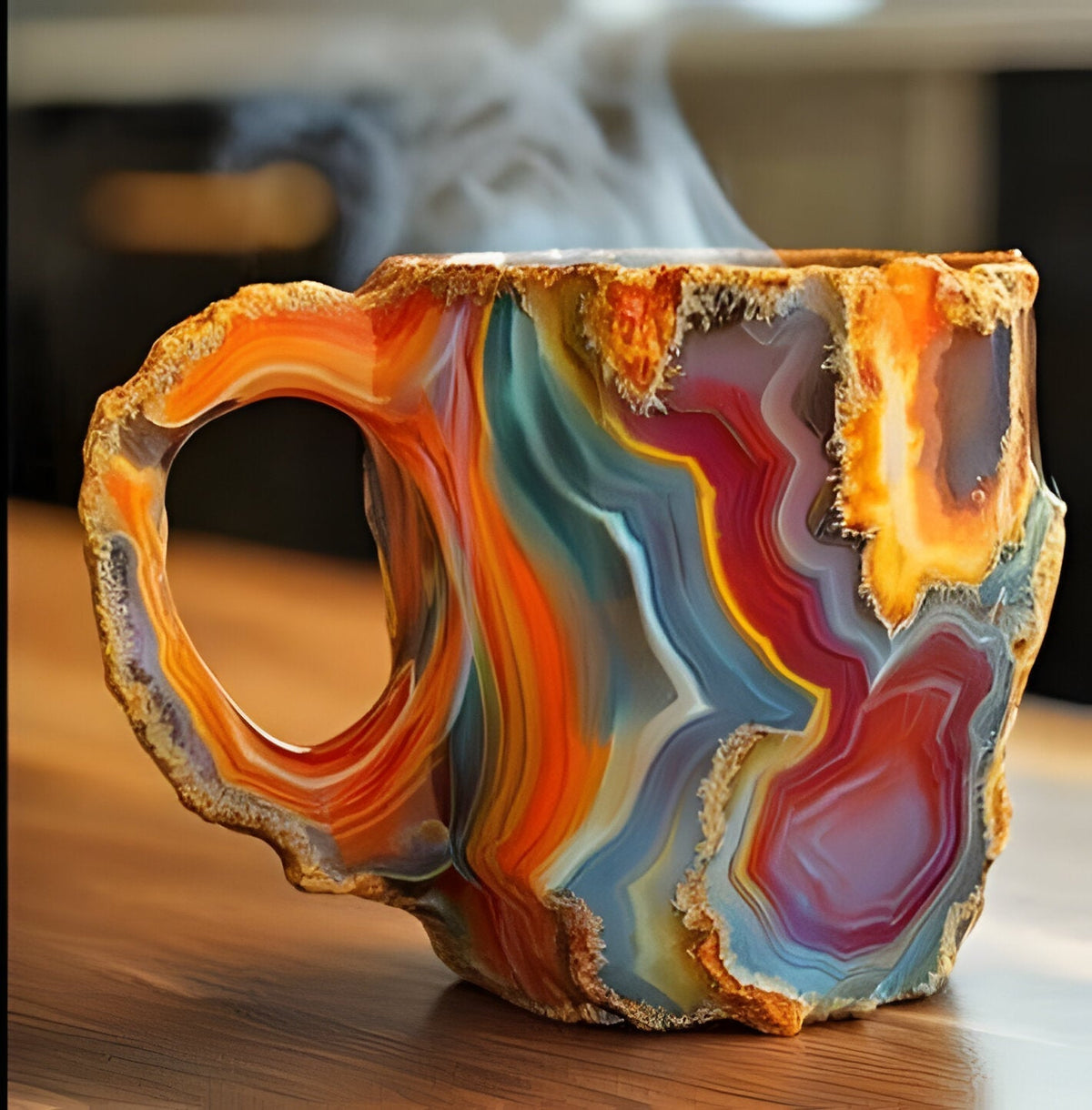 Tazas de café de cristal mineral