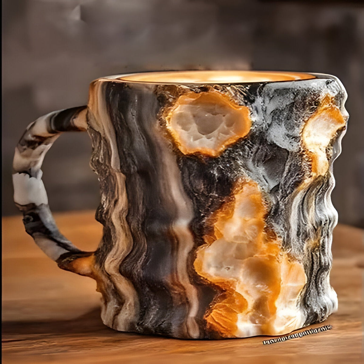 Tazas de café de cristal mineral