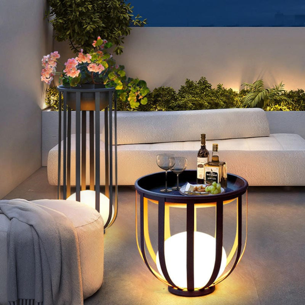 Solar tuinverlichting op een staak met bloemdesign voor paden en terrassen, 56 cm of 94 cm aluminium led-accentverlichting voor tuinlandschap, buitenloopbrug | Thomler