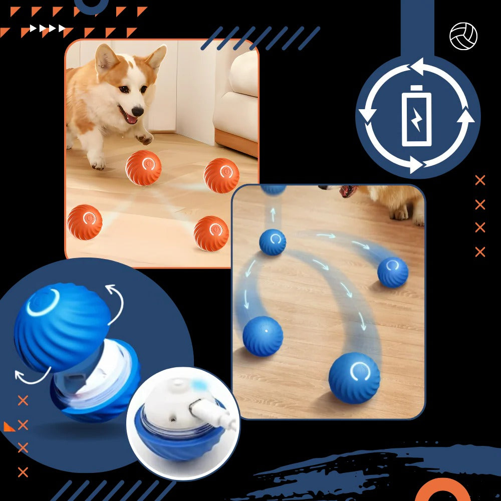 Pelota interactiva para perros que evita obstáculos