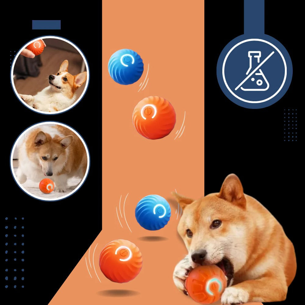 Pelota interactiva para perros que evita obstáculos