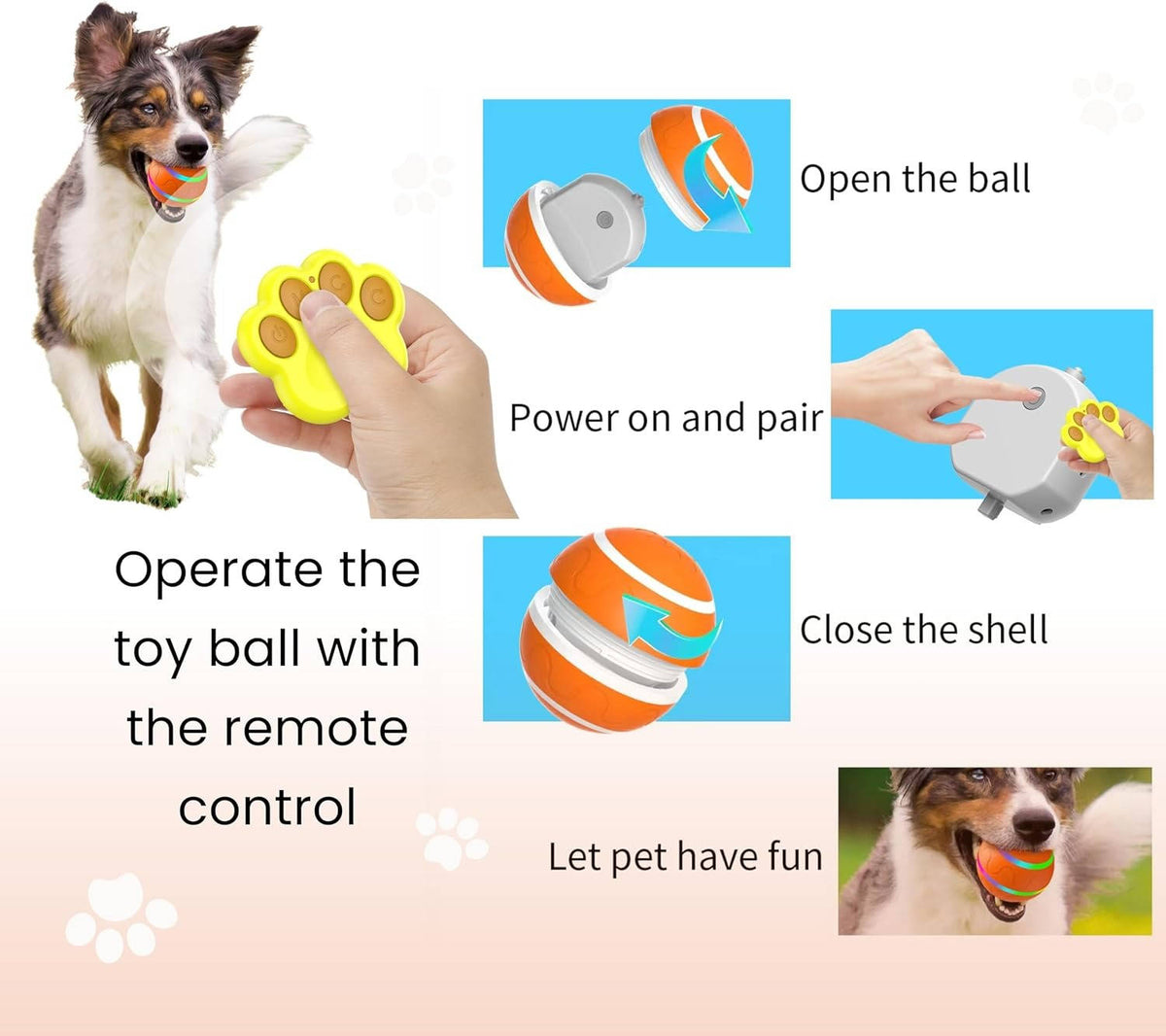Interactief hondenspeelgoed in de vorm van een bal