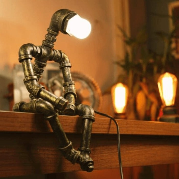 Articulated Steampunk Desk Lamp with Adjustable Arms & Switch Control for Home Office & Workspace Lighting | Thomler