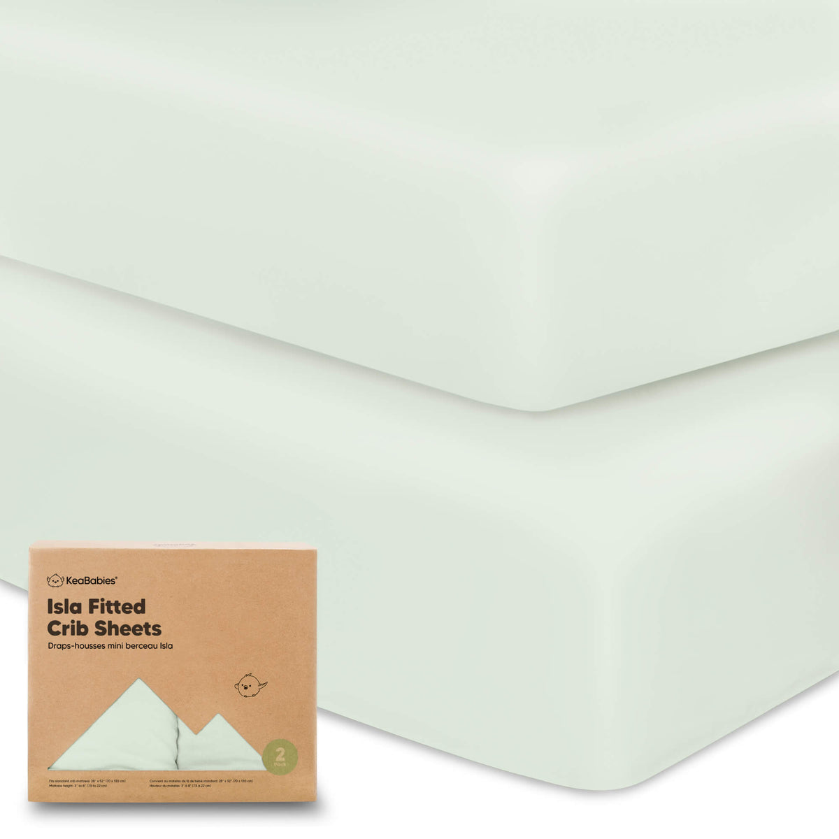 2-Pack Bamboo Fitted Crib Sheets