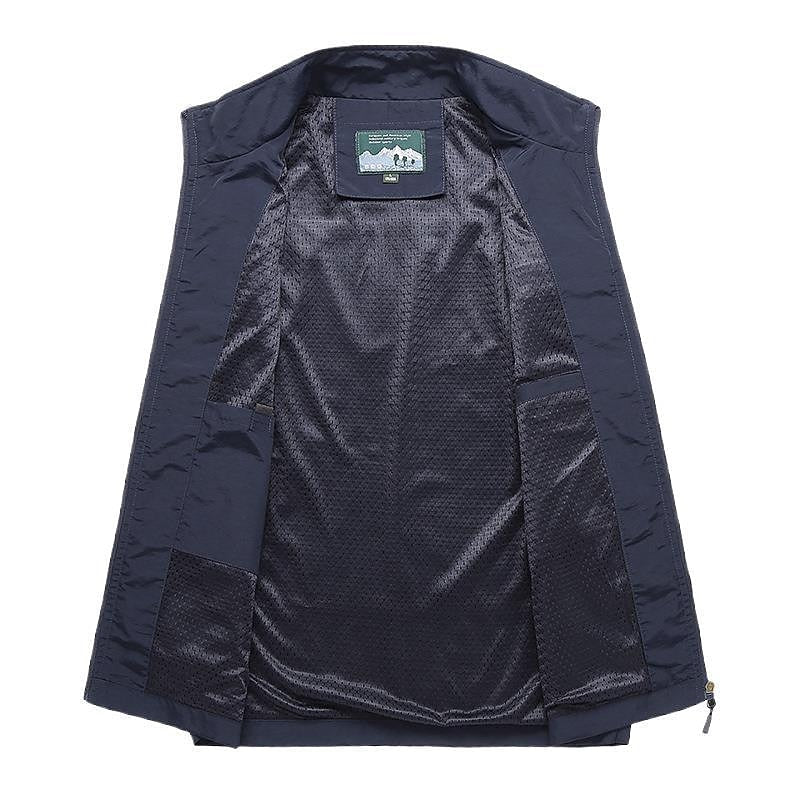 Schnelltrocknende Mesh-Weste für Herren, Outdoor-Weste mit vielen Taschen zum Angeln, Wandern und Reisen, ärmellose, atmungsaktive und leichte Abenteuerausrüstung