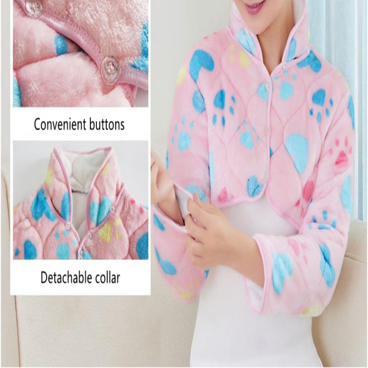 Reversible Heated Jacket with Back Heating Zone for Winter