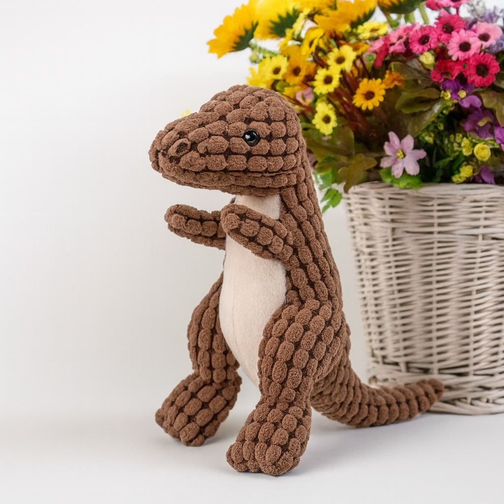 Dinosaur Dog Chew Toy - Heavy Duty Plush for Aggressive Chewers - Dental Care & Interactive Play for Puppies & Large Dogs