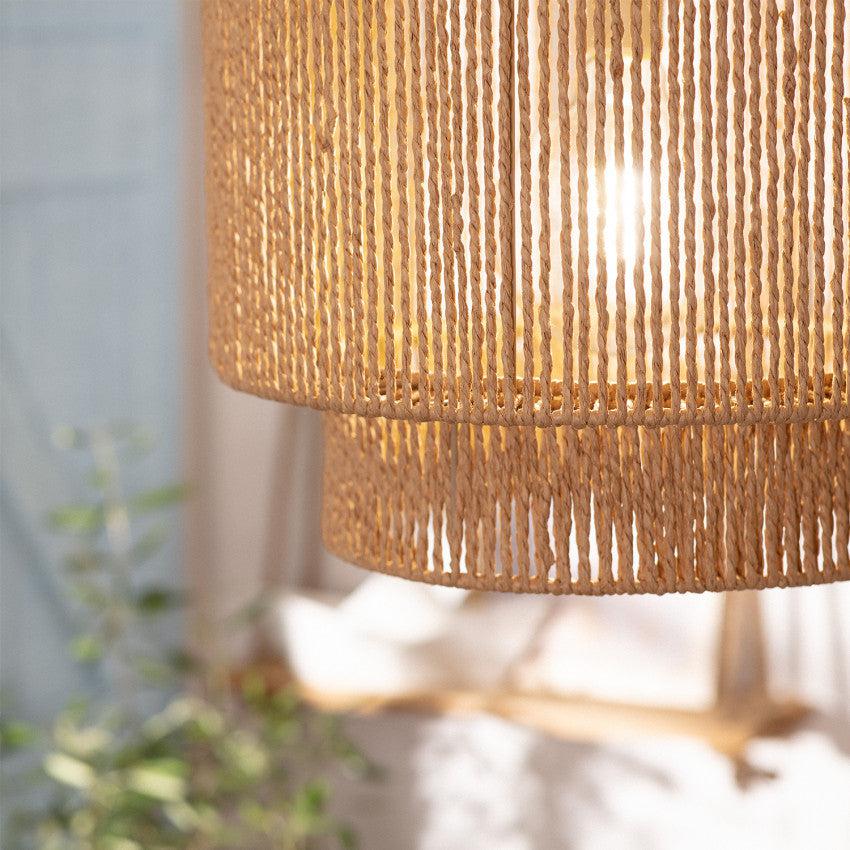 Woven Raffia Hanging Lamp 16-Inch Natural Fiber Shade Boho Dining Room Pendant Light with E27 Socket for Kitchen Island Living Room | Thomler